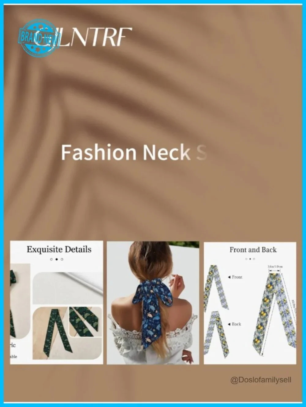 Silk-Like Polyester Satin Fashion Scarf - Multi-Use Head Neck Handbag Wrap